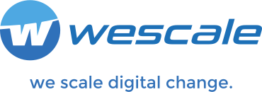 wescale Logo mit Claim